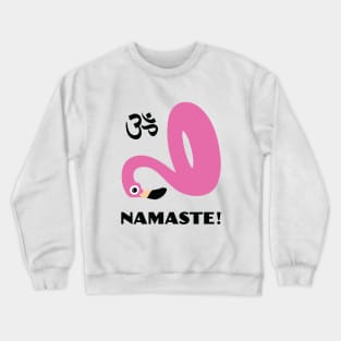 Namaste! - Pink Pool Flamingo Pop Art Crewneck Sweatshirt